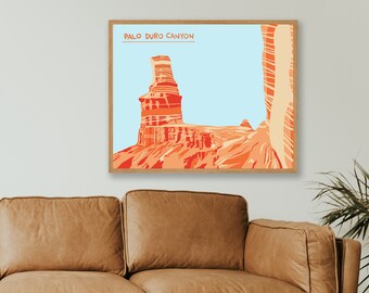 Palo Duro Canyon Art Print | Digital Download | Wall Decor | National Park Texas