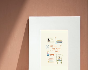 Book Gals Art Print | Book Lovers | Book Club Gift | Giclee Art Print | Art Print