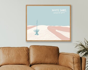 White Sands National Park | Digital Download | Wall Decor | Dining Room Art | New Mexico Landscape