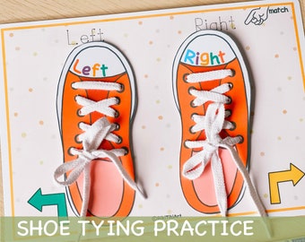 Schuhbinde Praxis für Kinder Feinmotorik Vorschul Ausdrucke Homeschool Montessori Kindergarten Lernbrett Kleinkind Aktivitäten