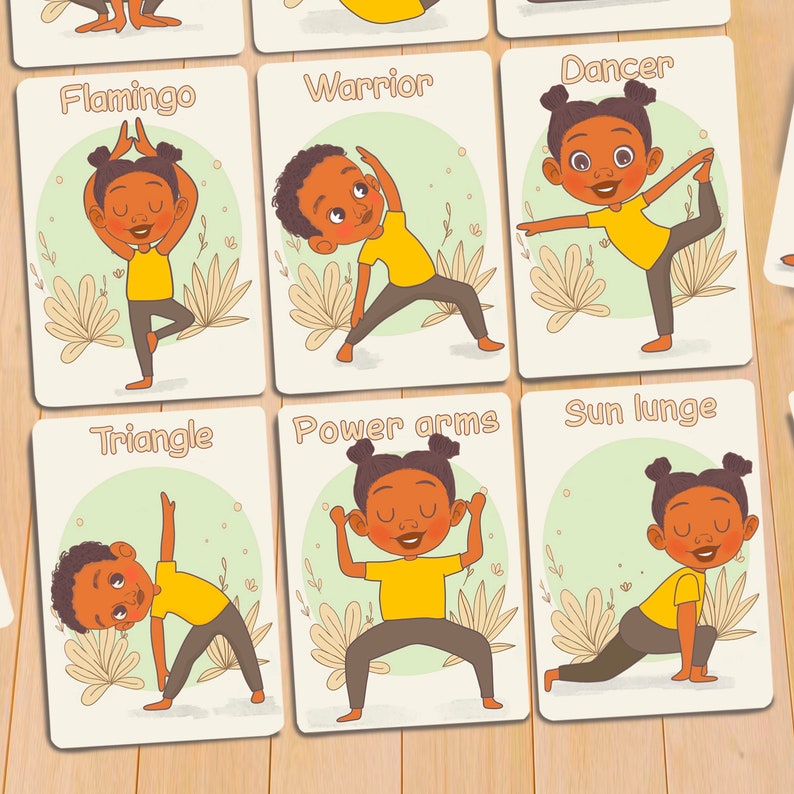 kids-yoga-flashcards-childrens-yoga-pose-flash-cards-etsy