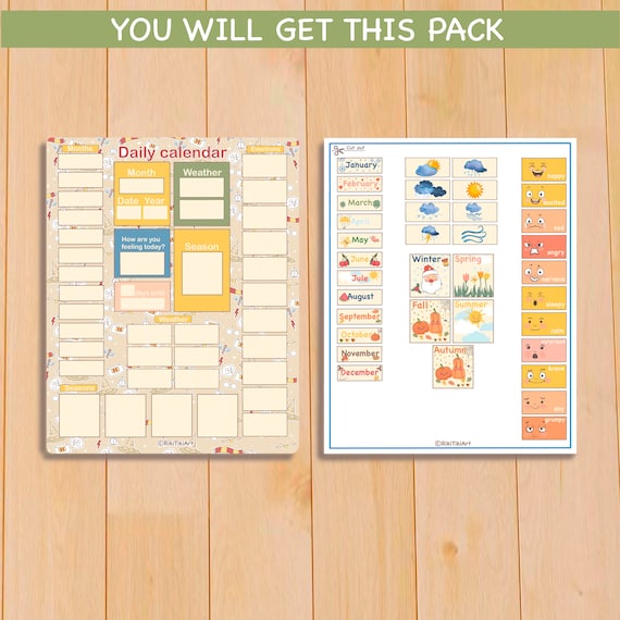 Preschool Calendar, Classroom Calendar, Printable Homeschool Decor, Kids  Calendar, Emotions Printable Calendar - Etsy