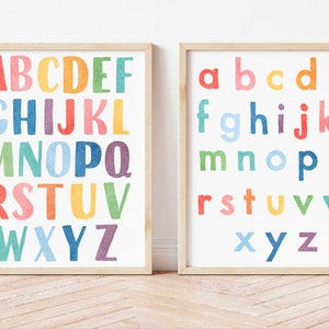 Set of 8 Watercolor Classroom Posters Educational Playroom Prints ...