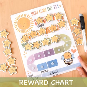 Druckbare Belohnungstabelle für Kinder Kleinkind-Ziel-Diagramm Druckbare Kinder-Routine-Diagramm Buntes Regenbogen-Verhalten Tägliches Aufgaben-Diagramm für Kleinkinder