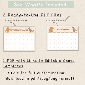 Toddler Routine Chart Dinosaur Visual Schedule, Editable Weekly Planner ...
