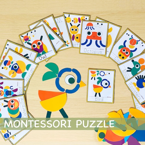 Montessori Printable Puzzle Preschool Toddler Activities | Etsy