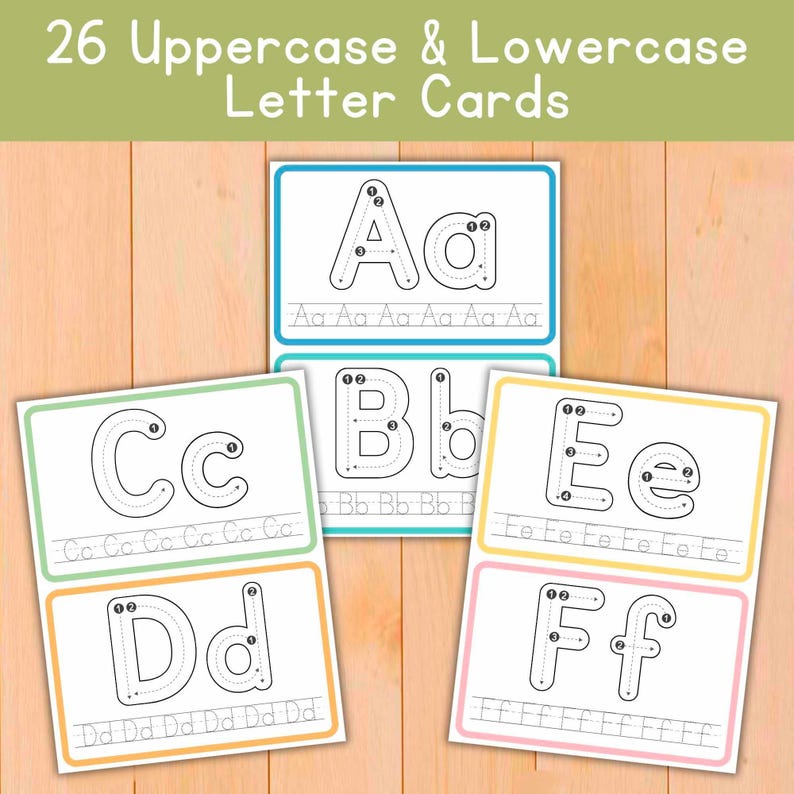 Schede di tracciamento ABC, schede di formazione delle lettere, esercizi di tracciamento dell'alfabeto, curriculum prescolare, risorse di apprendimento per l'istruzione parentale immagine 4