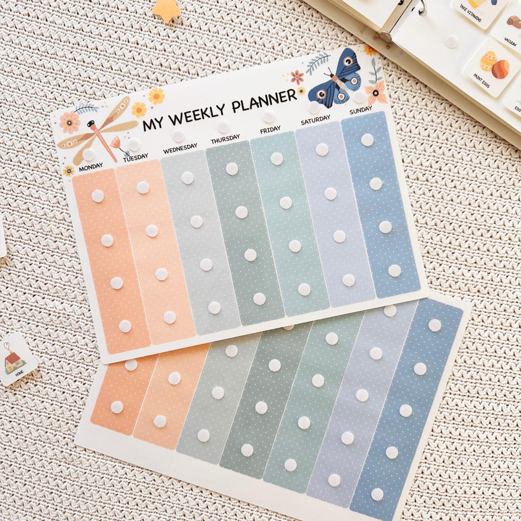Visual Calendar Planner Editable Kids Weekly Planner, Preschool Visual Calendar, Homeschool ...