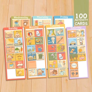 Chore Chart For Kids, Montessori Printable Toddler Activities To Do List Preschool Pre-K Kindergarten Homeschool Schedule Command Center