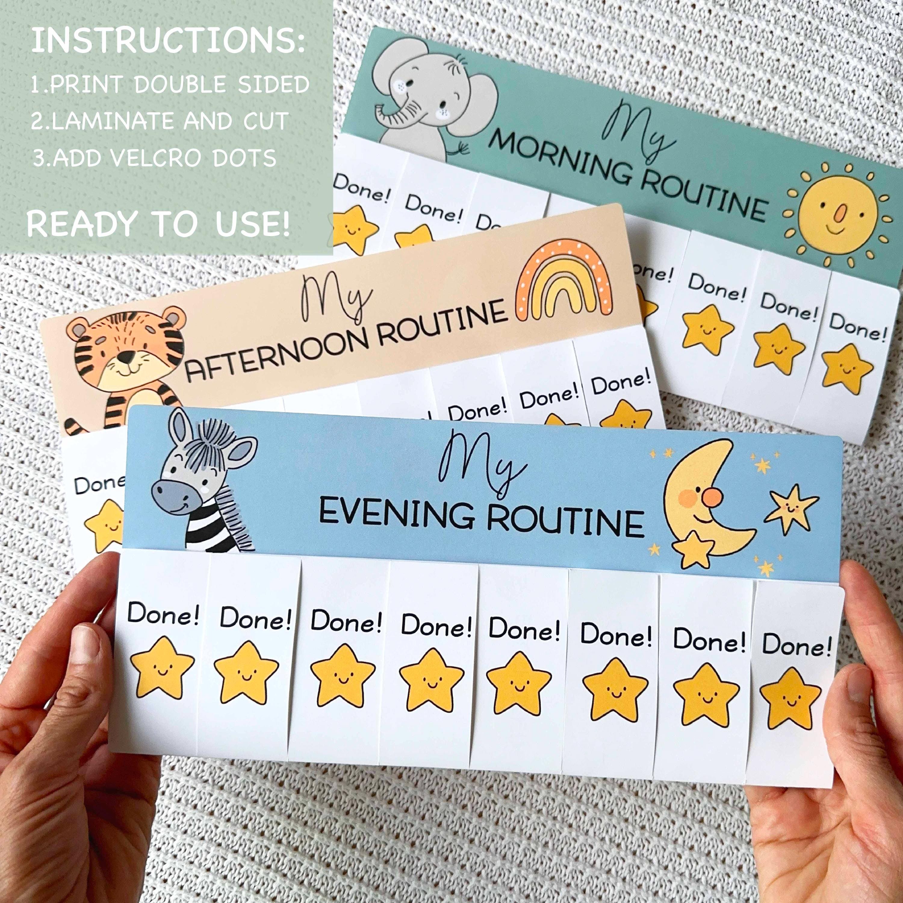 Toddler Daily Routine Chart: Printable Visual Aid (PDF Download) - Etsy