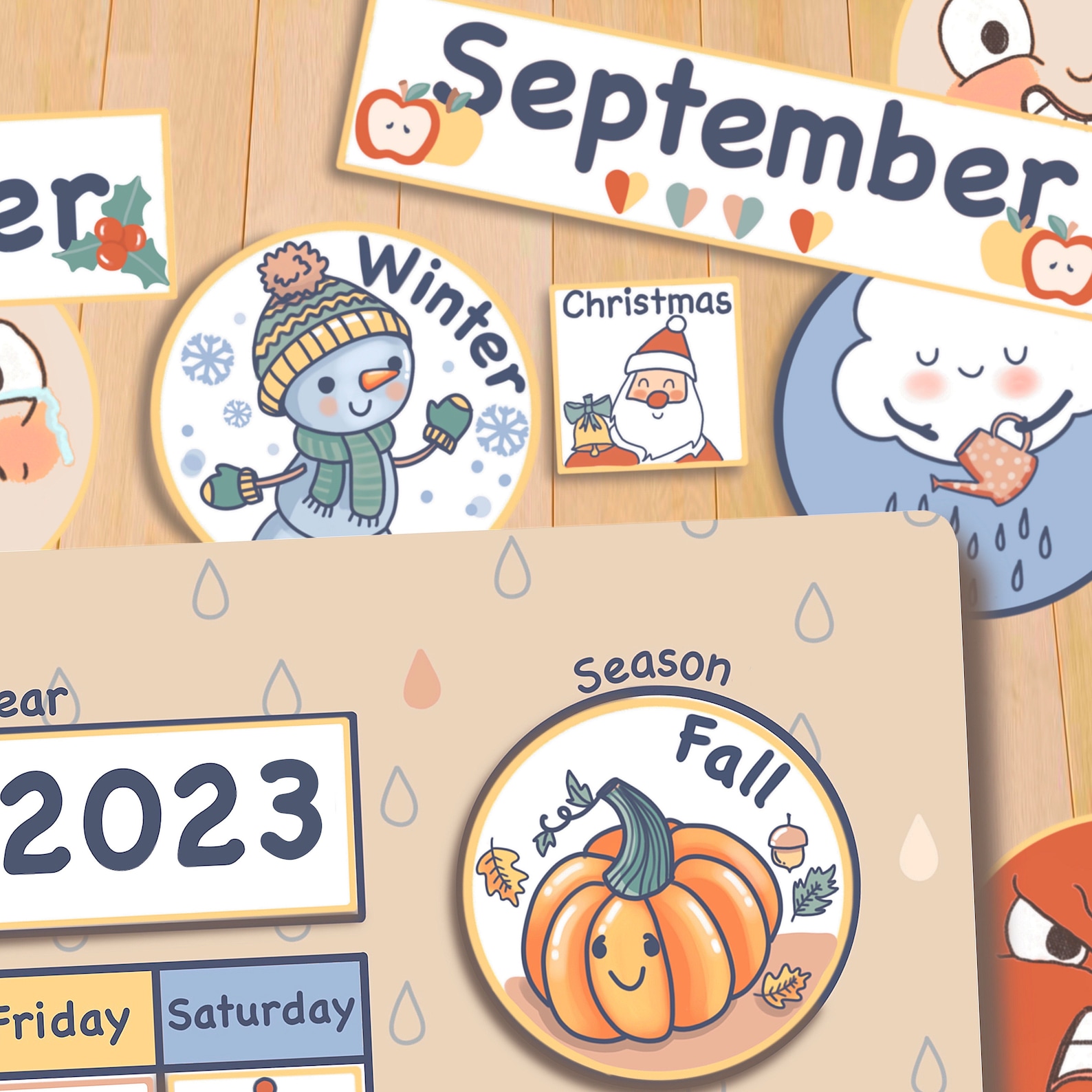 Printable Calendar for Kids Montessori Homeschool Preschool Calendar ...