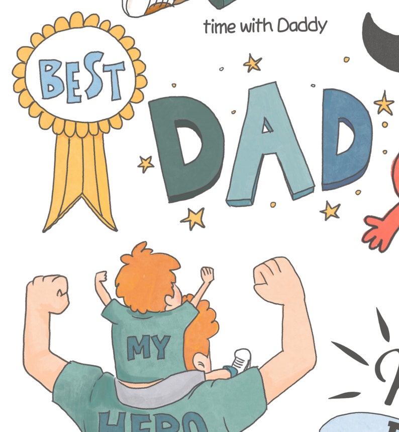 Fathers Day Poster Homeschool Educational Classroom Wall Art Father's Day Preschool Playroom Downloadable Prints Printable Kids Room Decor image 6