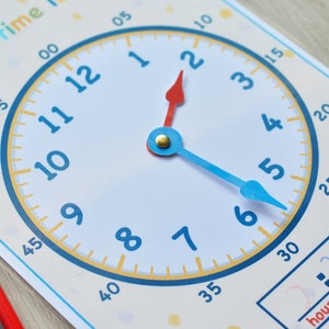 Kids Printable Clock, Printable Preschool Montessori Materials ...