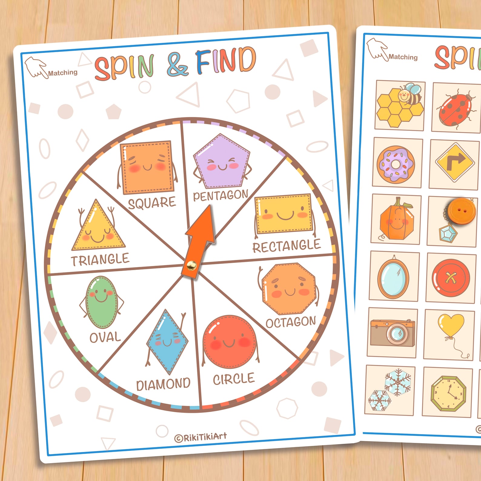 Shapes Educational Game Printable Toddler Activities - Etsy