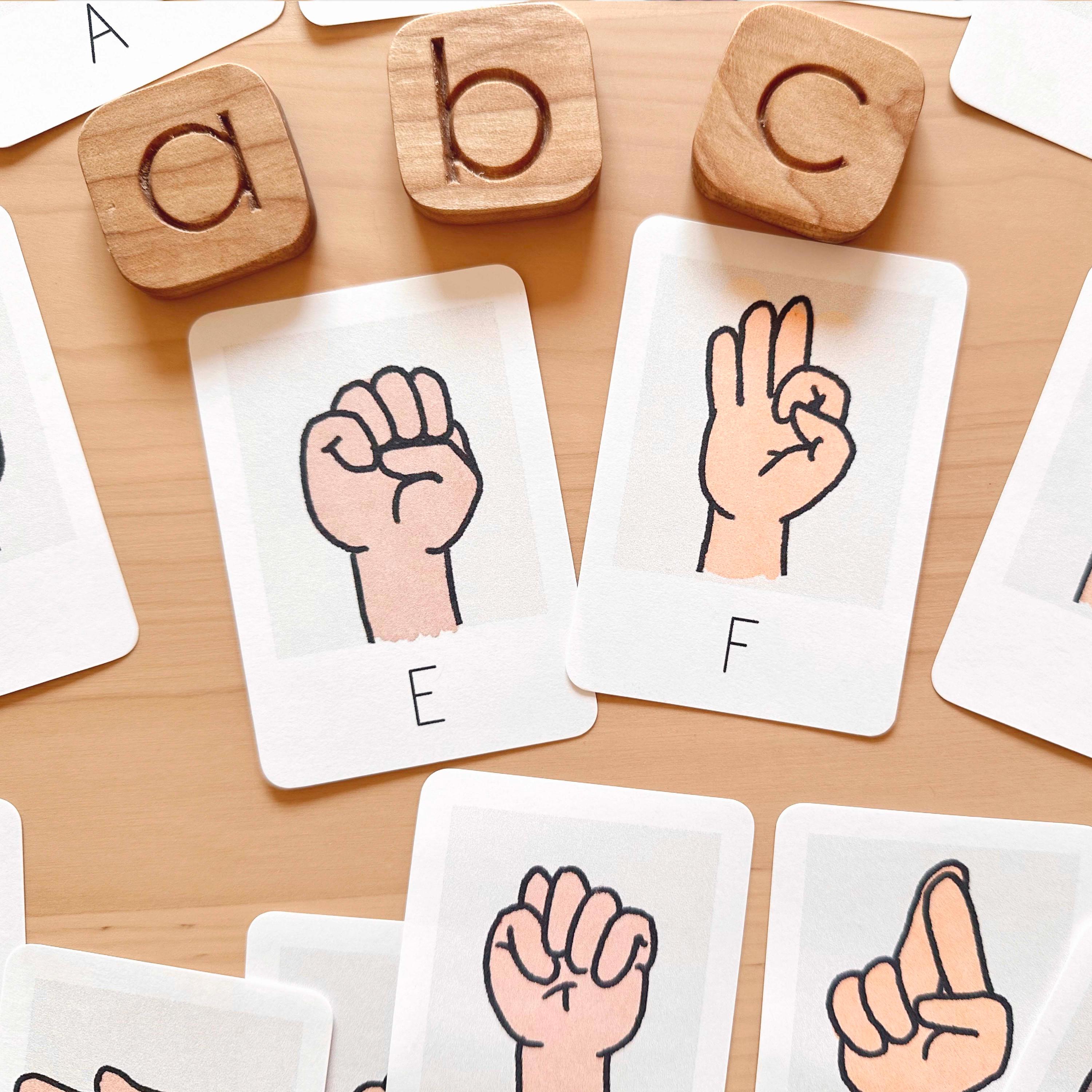 ASL Alphabet Flashcards Printable American Sign Language ABC Cards ASL ...