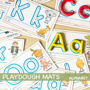 Alphabet Play Dough Mats, Playdoh Mats, Printable Play Dough Mats, Tracing  Mats, Letter Formation, Homeschool Activities for Pre-k and K 