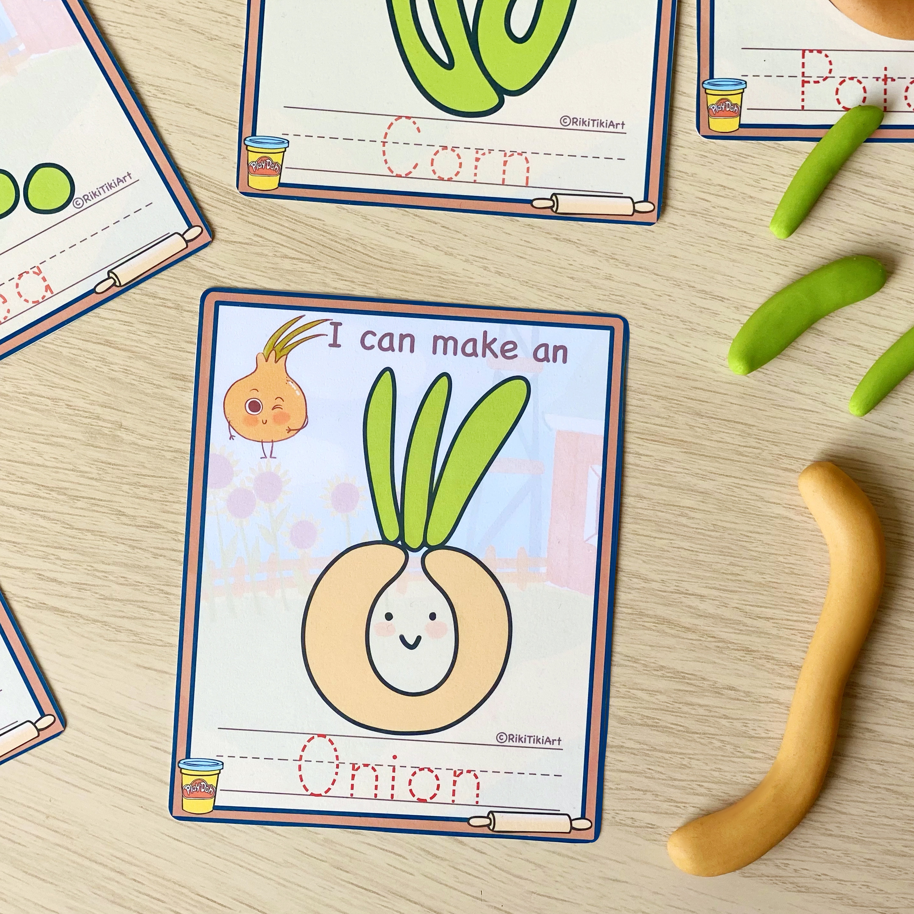 Vegetables Play Dough Mats Printable Play Doh Mats Fine Motor | Etsy India