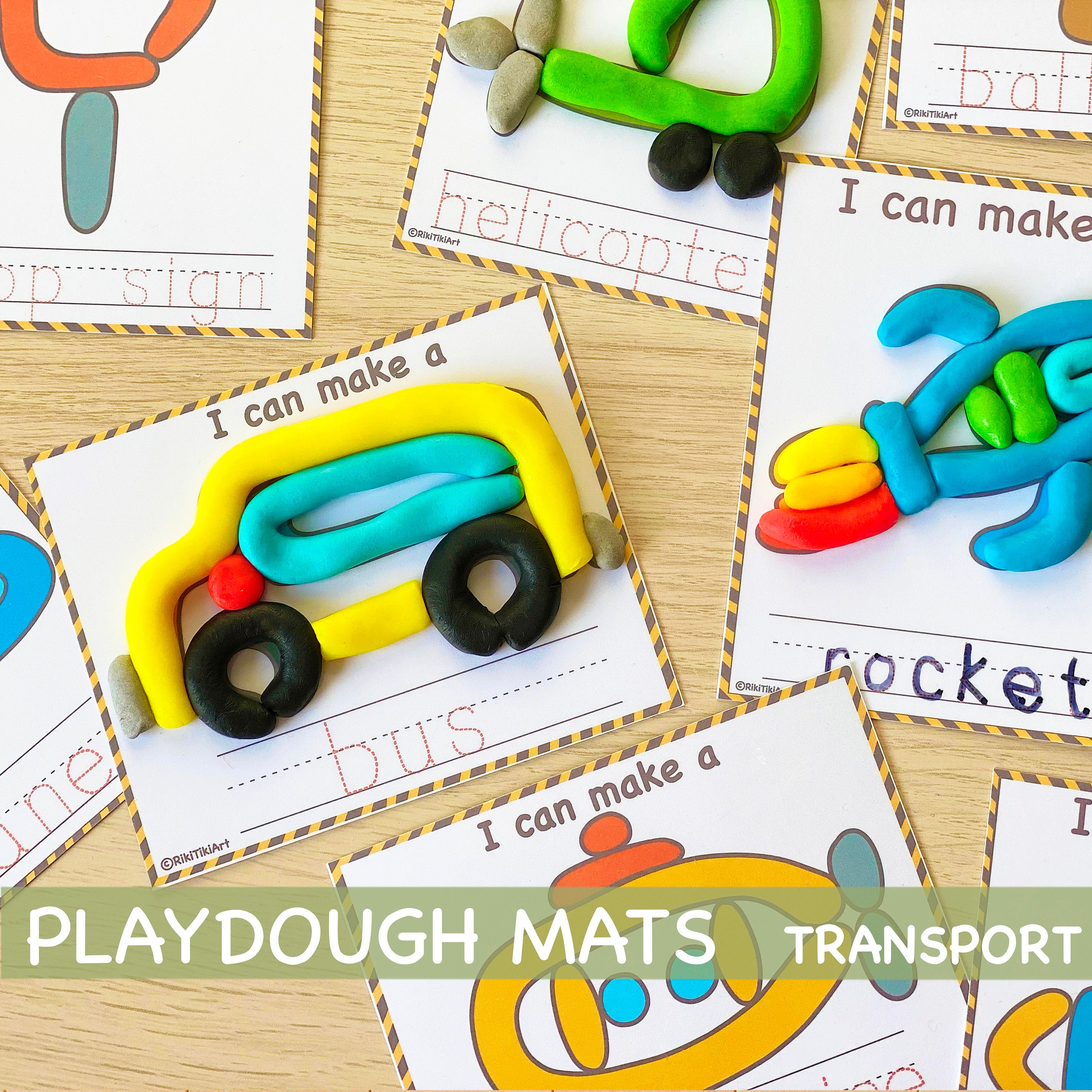 Play Doh Mats Transport Visual Cards Printable Play Dough Etsy.de