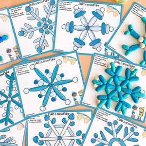 Snowflakes Play Dough Mats Montessori Winter Activities Printable ...