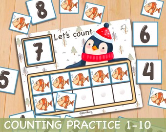 Counting Practice 1-10 Printable, Preschool Math (PDF Download)