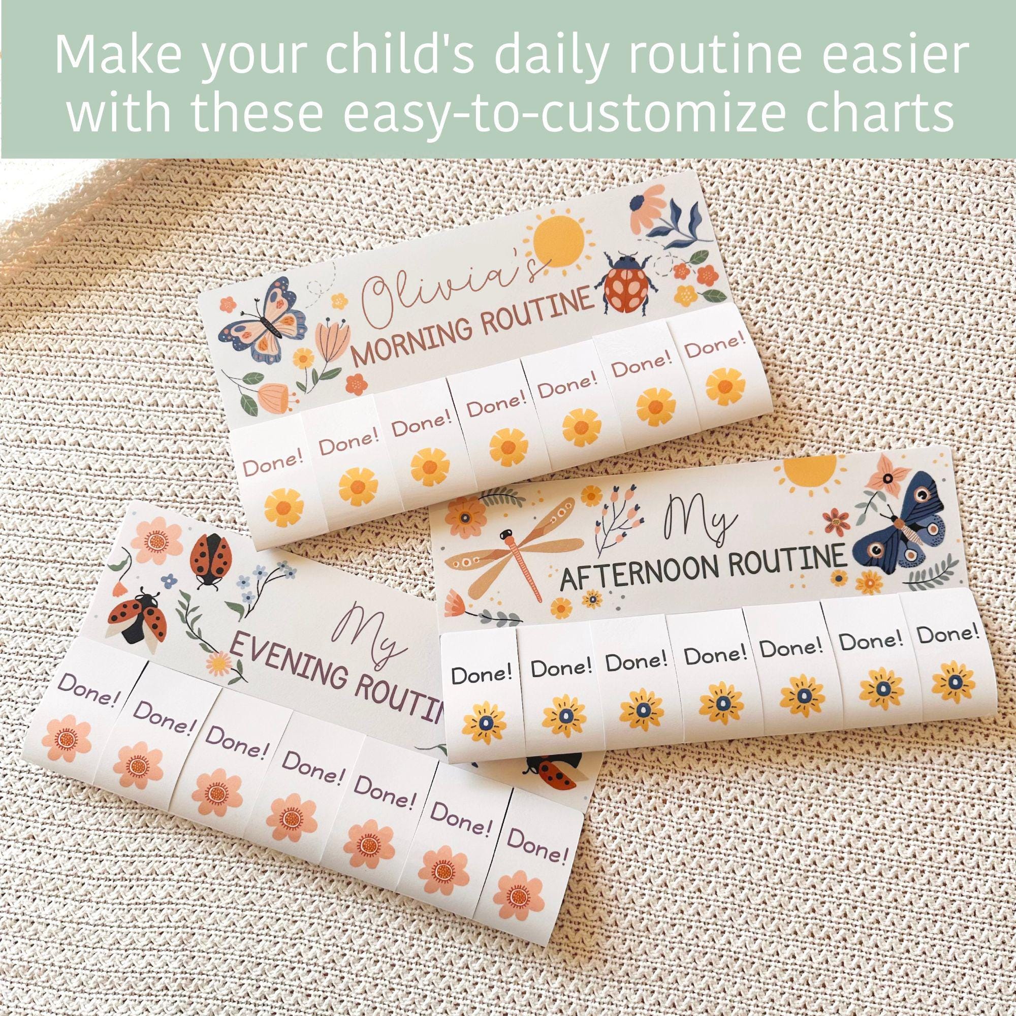 Dail Routine Label Kids Routine Chart, Editable Toddler Flip Chart 210 Routine Labels ...