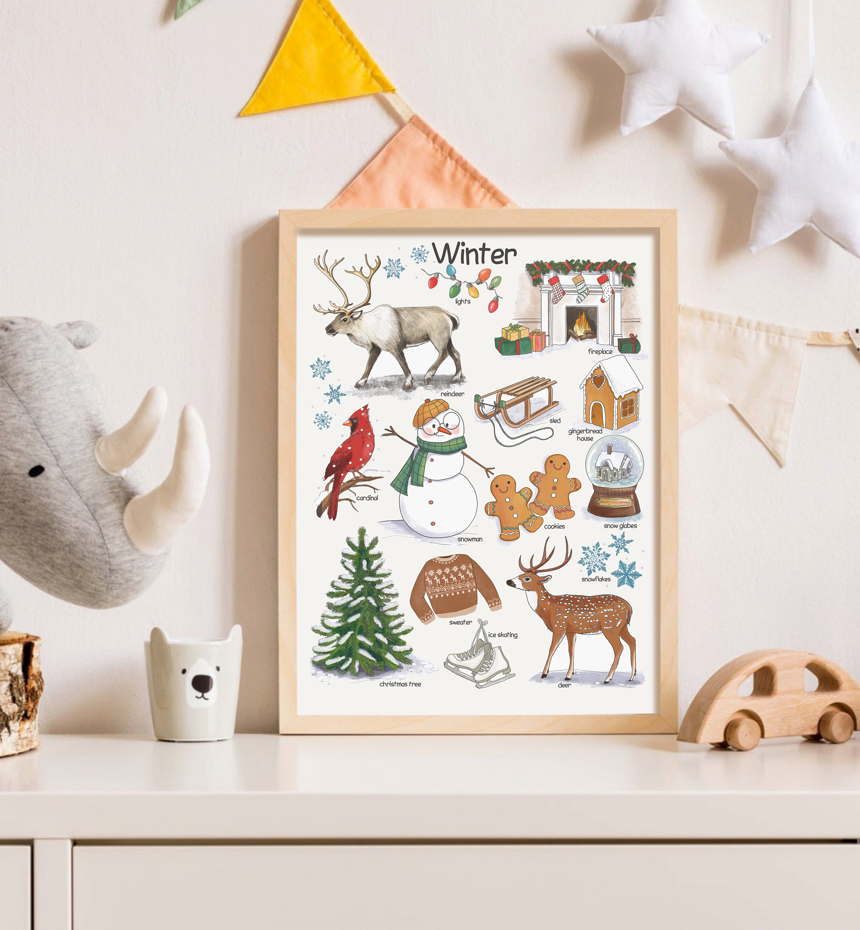 Winter Printable Wall Art Nursery Prints Watercolor - Etsy
