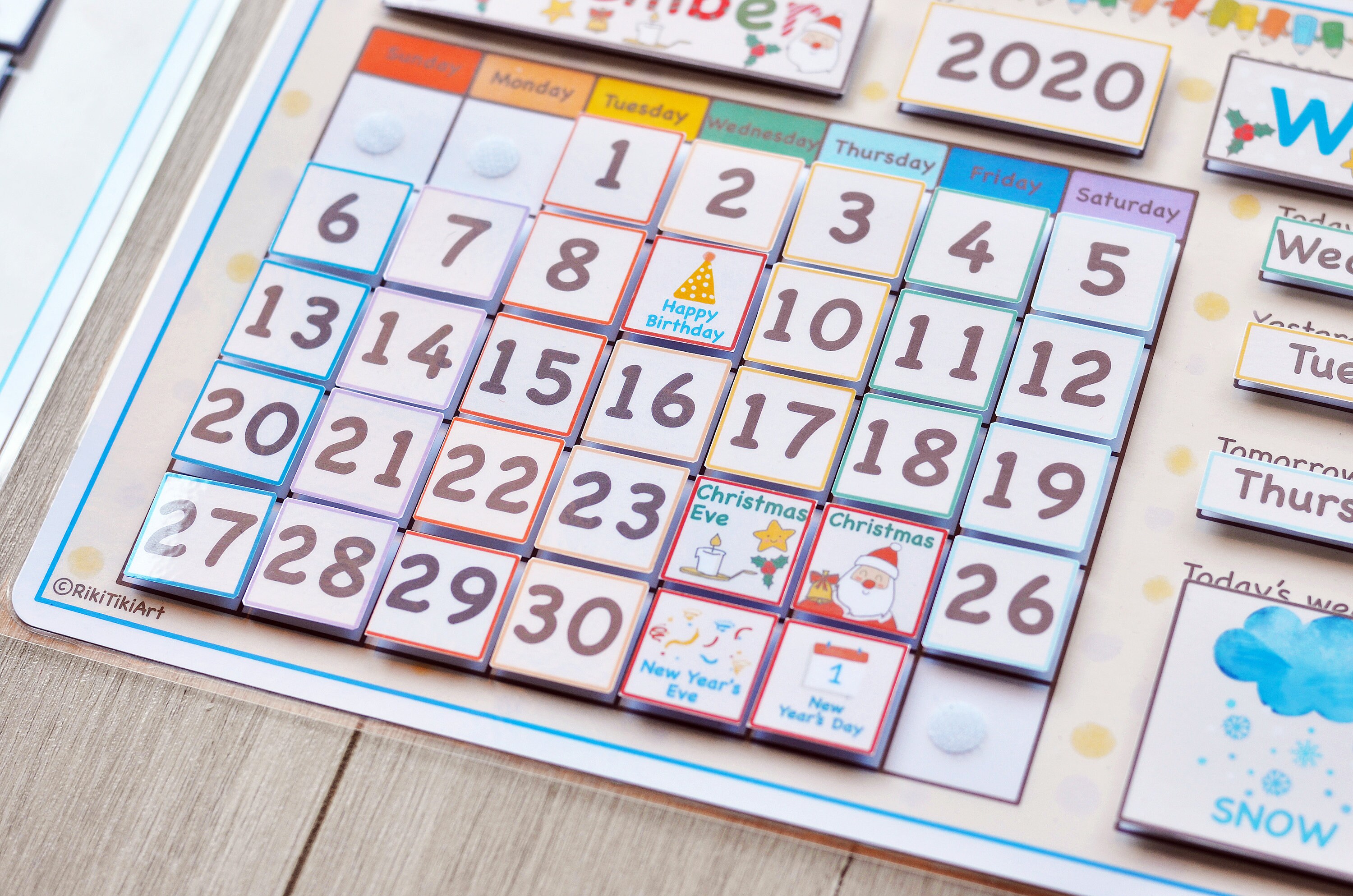 Homeschool Wall Calendar Perpetual Calendar Kids Calendar Etsy