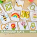 Printable Play Dough Mats Montessori Spring Printables Play Doh Preschool Activities Fine Motor Skills Gift for Toddler