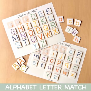 Alphabet Letter Matching Game: Printable Toddler & Preschool Worksheet (PDF Download)