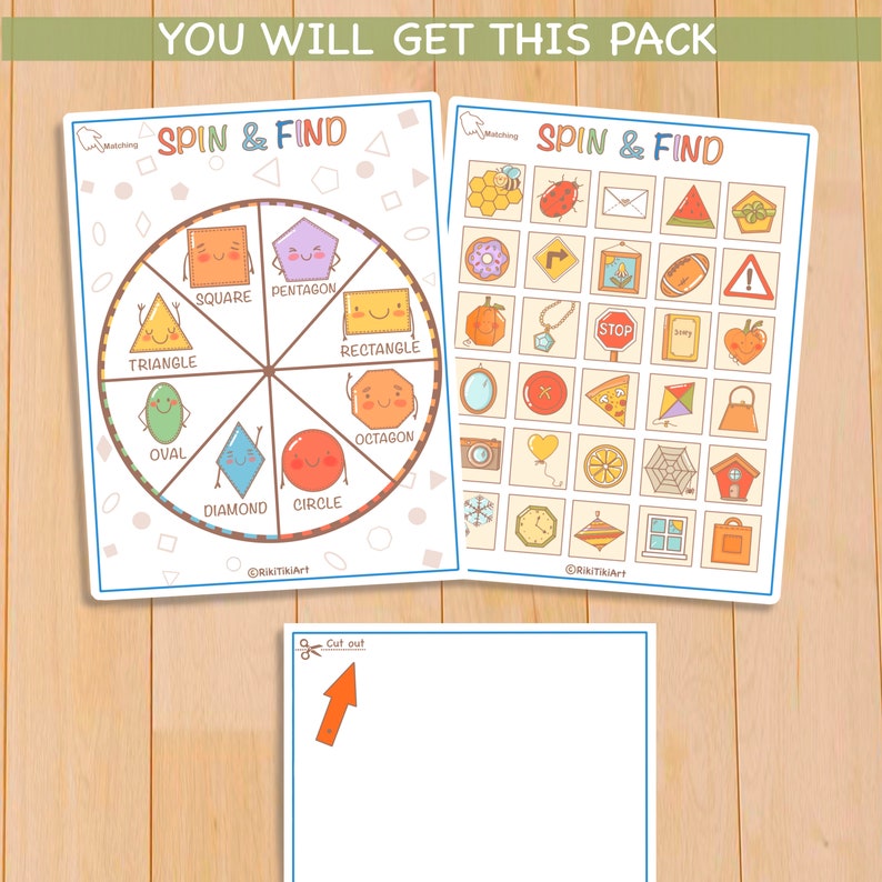 Shapes Educational Game Printable Toddler Activities - Etsy