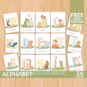 Alphabet Cards, Preschool Curriculum, Alphabet Flashcards, Homeschool Montessori Materials, ABC Flash Cards, Beginning Sounds
