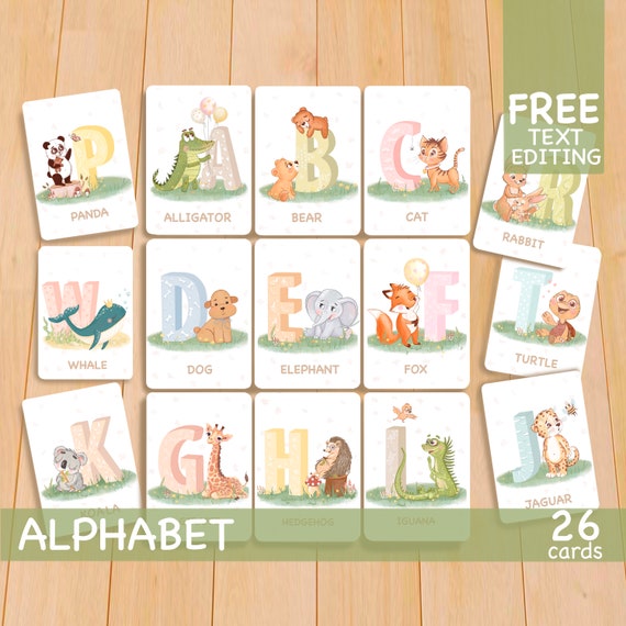 Alphabet Cards, Preschool Curriculum, Alphabet Flashcards, Homeschool Montessori Materials, ABC Flash Cards, Beginning Sounds