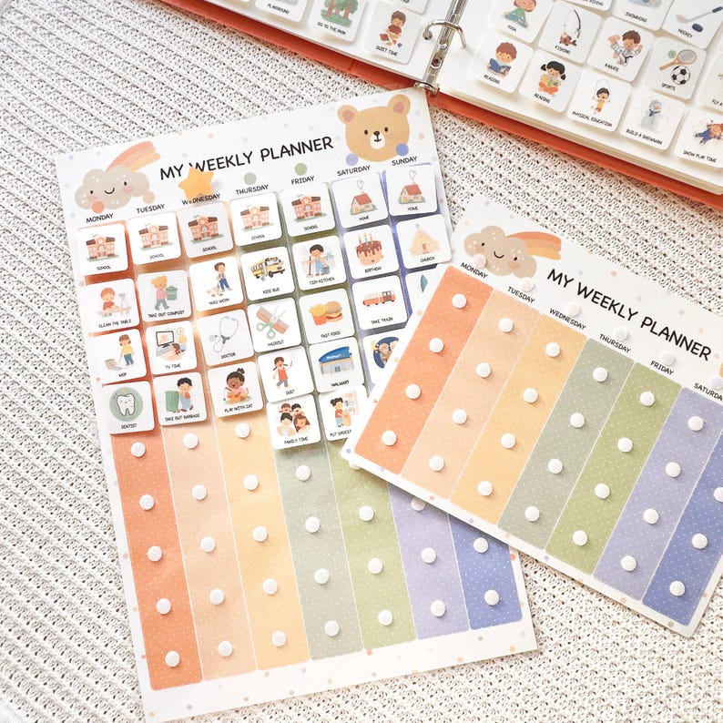 Editable Weekly Calendar for Kids Daily Schedule | Printable Toddler ...