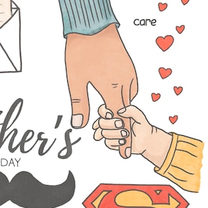 Fathers Day Poster Homeschool Educational Classroom Wall Art Father's Day Preschool Playroom Downloadable Prints Printable Kids Room Decor image 7