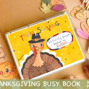 Thanksgiving Busy Book Printable Kids Activity Book Toddler Learning Binder Preschool Fall Activities for Kids Fall Autumn Activities