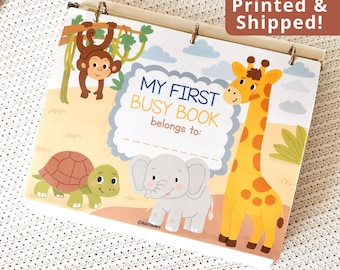 Toddler Busy Book – Personalized Preschool Learning Binder, Preschool Activity Book Ages 3-6