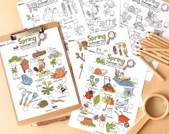 Spring Scavenger Hunt for Kids Printable Outdoor Scavenger Hunt Game Toddler Treasure Hunt Yard Spring Activity Nature Outdoor Adventure