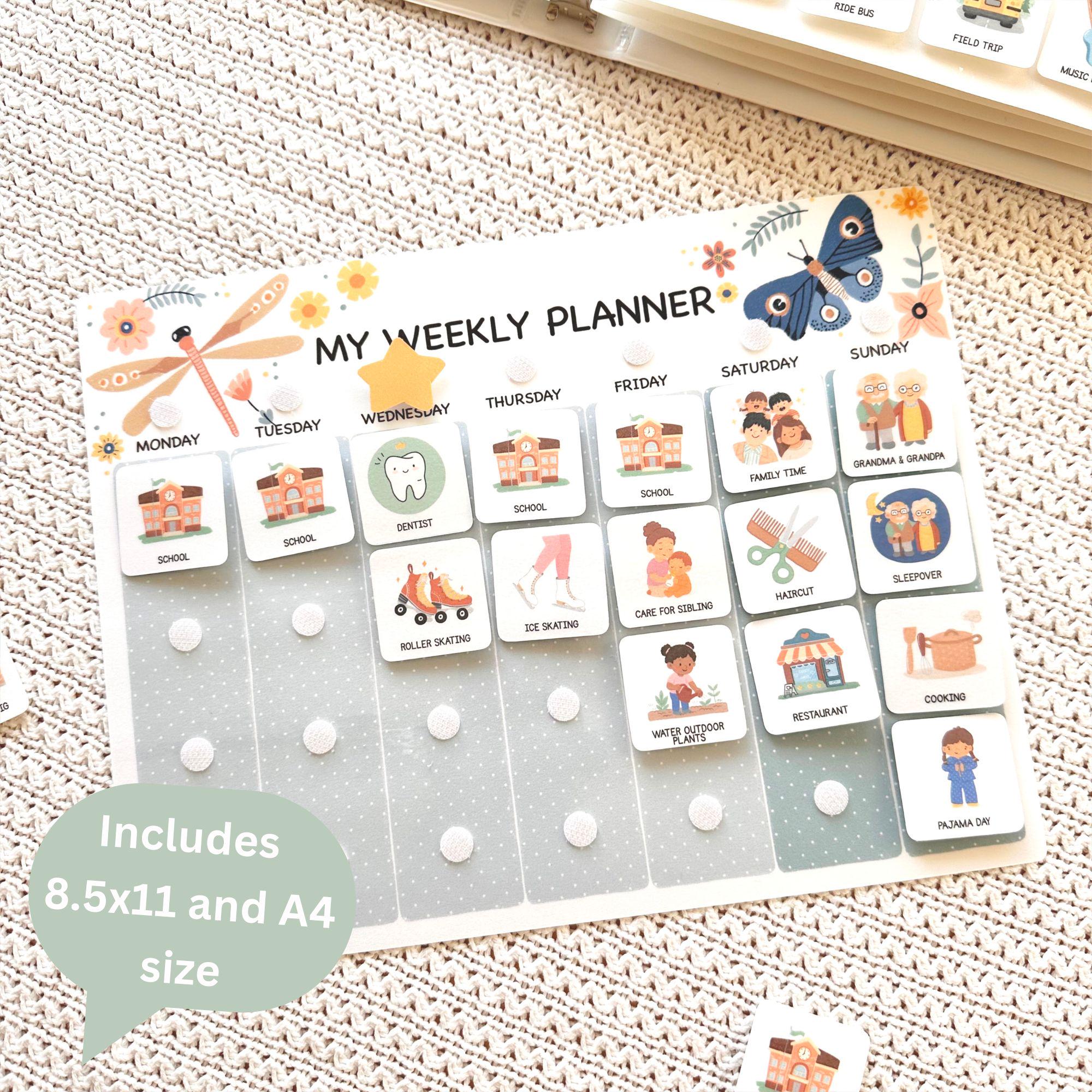 Daily Routine Chart Visual Schedule Toddler Weekly Planner Rhythm ...