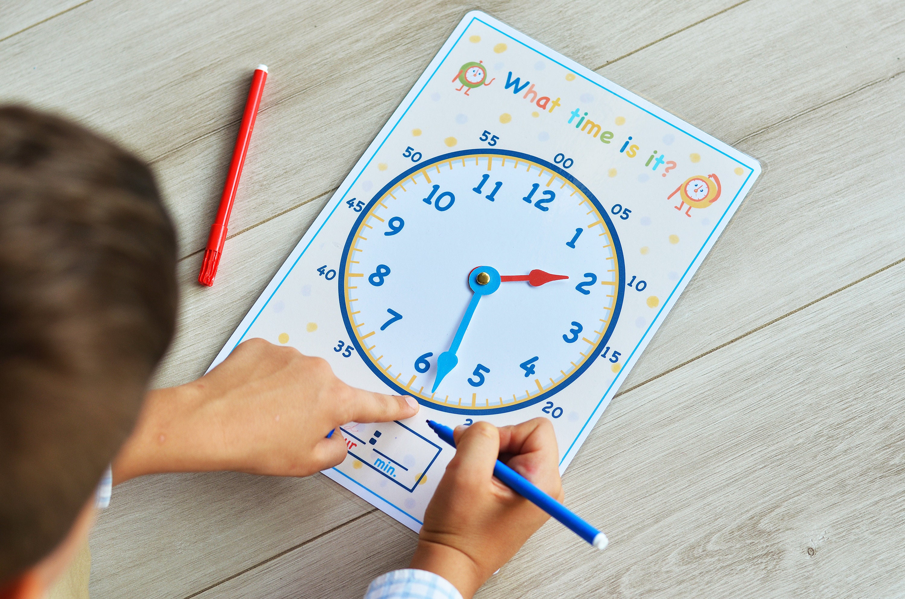 Kids Printable Clock Printable Preschool Montessori | Etsy