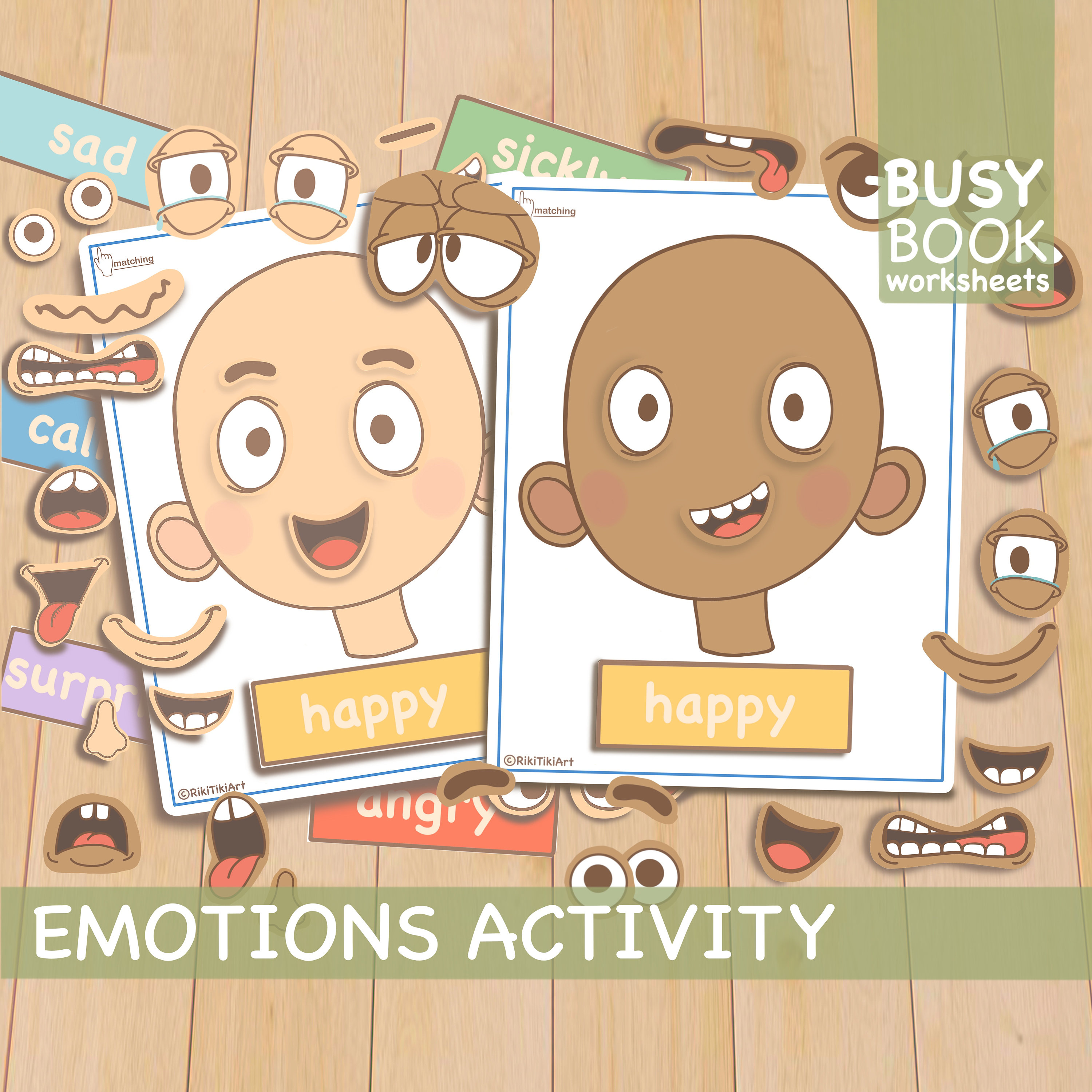 Emotions Toddler Activities Printable Montessori Materials | Etsy