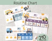 Toddler Routine Chart Morning Afternoon Evening Transport Chore Chart Boys Visual Checklist To Do List Editable Flip Daily Routine