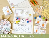 Math Printable Worksheets Preschool Curriculum Homeschool Learning Materials Counting Practice for Toddlers Kindergarten Pre-K Learning