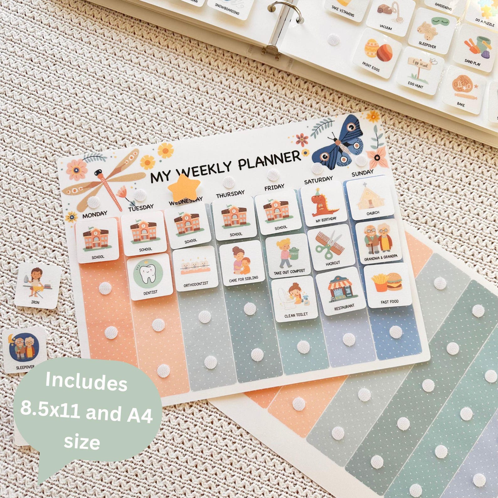 Editable Kids Weekly Planner, Preschool Visual Calendar, Homeschool ...