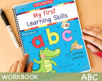 Alphabet Tracing Workbook Printable ABC Handwriting Practice for Kids Workbook ABC Quiet Book Letter Tracing Worksheets Preschool Curriculum