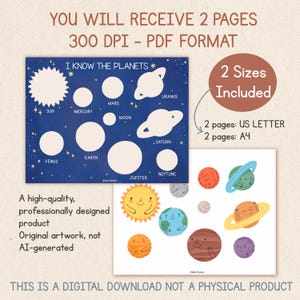 Solar System Worksheet Printable Montessori Solar System Activity ...