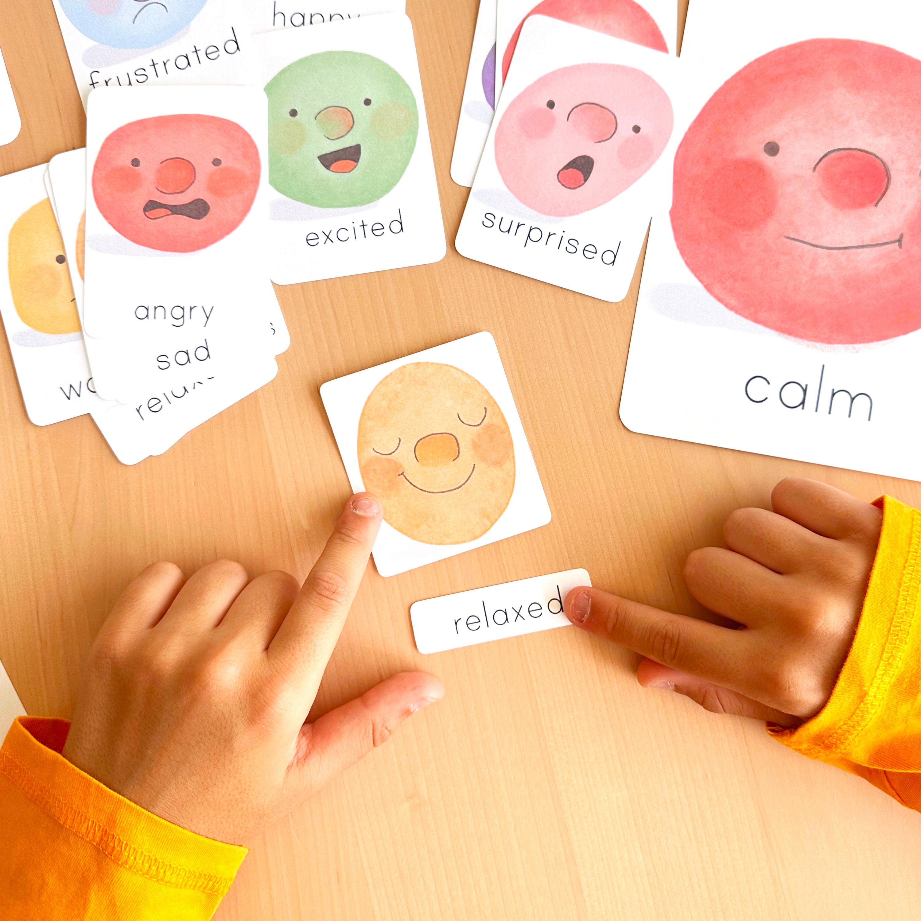 Emotions Flash Cards for Toddlers Feelings Children Flashcards ...