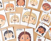 Find a Pair Emotions Puzzles - Printable Emotion Matching Cards, Feelings Activity for Kids Preschool Printables Feelings Toddler Printable
