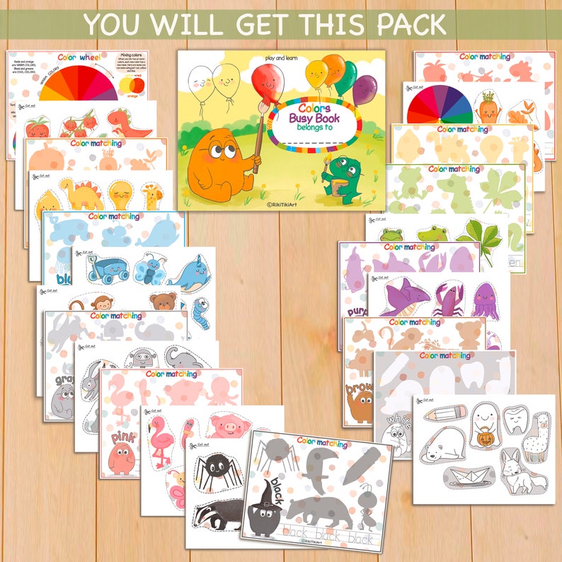 Color Sorting Activity Personalized Preschool Busy Book - Etsy