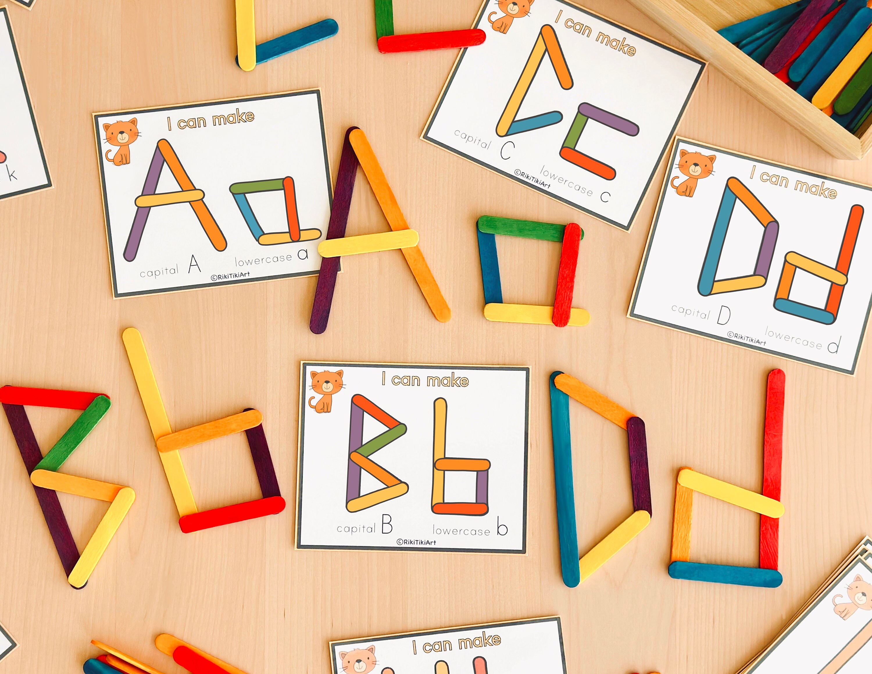 Alphabet Popsicle Sticks Activity: Fine Motor Skills Game (digital ...