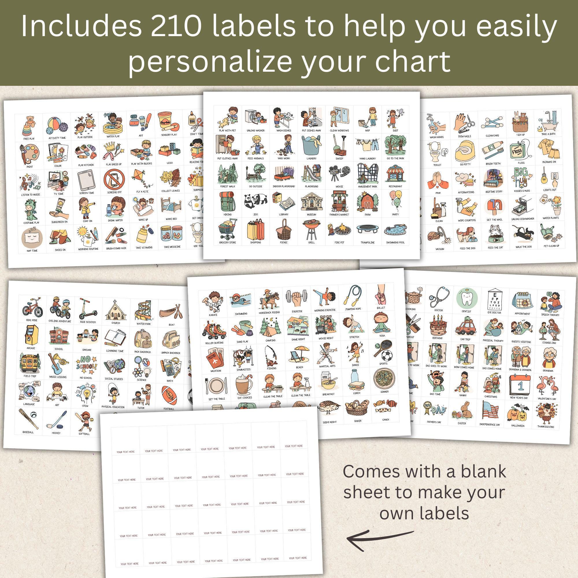 Kids Routine Chart Editable Flip Chart for Toddlers Hedgehog Chore ...